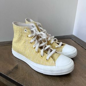 Converse Chuck Taylor All Star Hi Hybrid Texture jacquard sneakers saturn gold